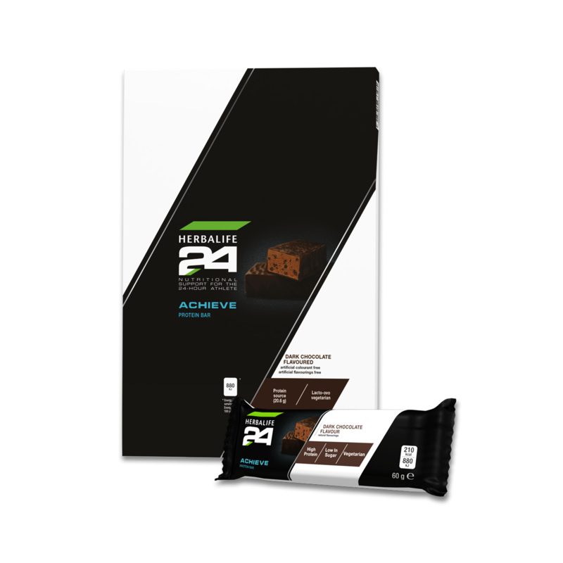 H24 Achieve Protein Bars Dark Chocolate Flavoured 6 bars per carton x 60g each Home / Sports Nutrition / H24 Achieve Protein Bars Dark Chocolate Flavoured 6 bars per carton x 60g each